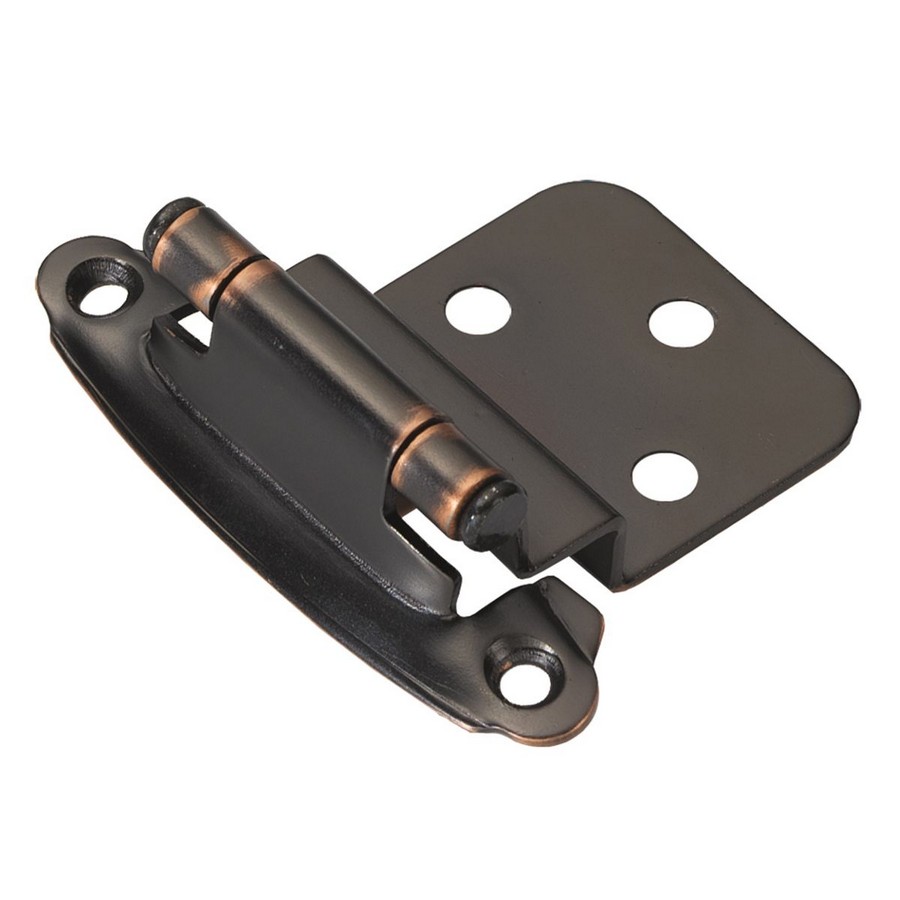 3/8" Offset Face Mount Self-Closing Hinge Oil Rubbed Bronze Highlighted Hickory Hardware P243-OBH