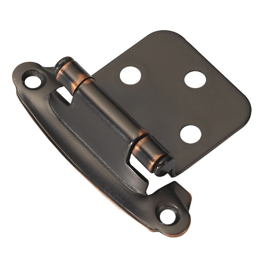 Variable Overlay Face Mount Self-Closing Hinge Oil Rubbed Bronze Highlighted Hickory Hardware P244-OBH