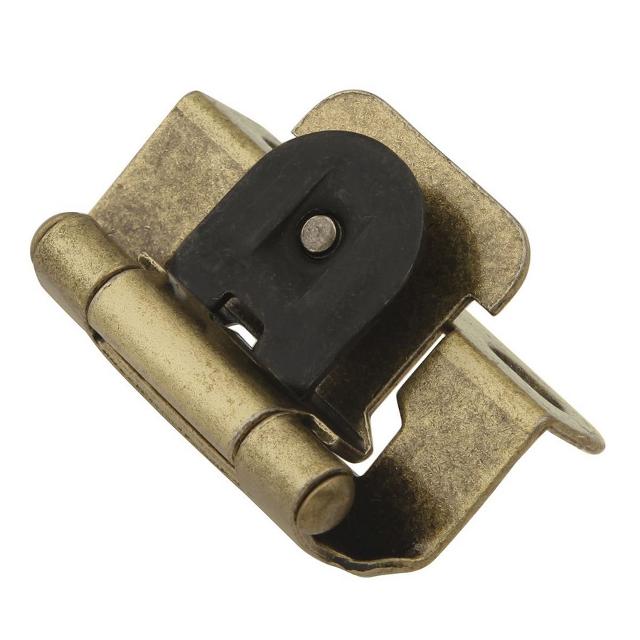 1/2" Overlay Single Demountable Self-Closing Hinge Antique Brass Hickory Hardware P5313-AB