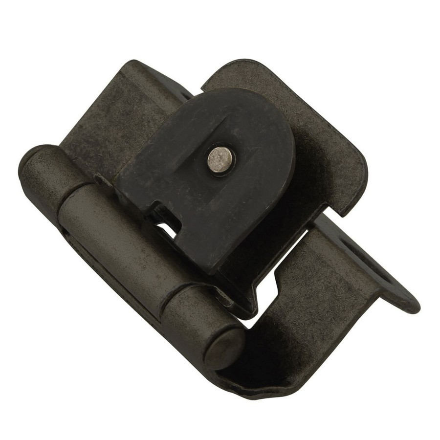 1/2" Overlay Single Demountable Self-Closing Hinge Black Iron Hickory Hardware P5313-BI