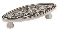 Seaside Cottage Pull 3" Center to Center Brushed Satin Pewter Liberty Hardware PBF663-BSP-C