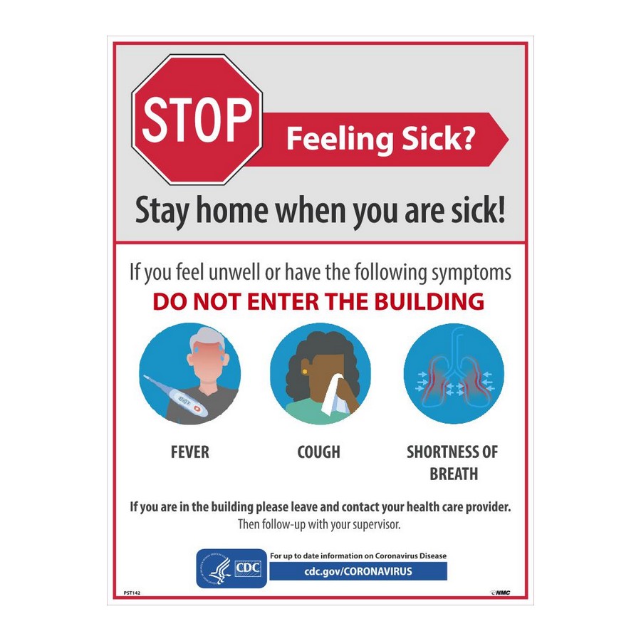 Stay Home When You Are Sick 24X18 Vinyl Poster National Marker PST142