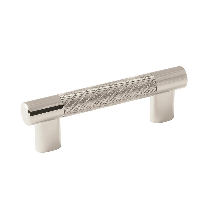Esquire Pull 3" and 96mm Center to Center Polished Nickel/Stainless Steel Amerock BP36557PNSS