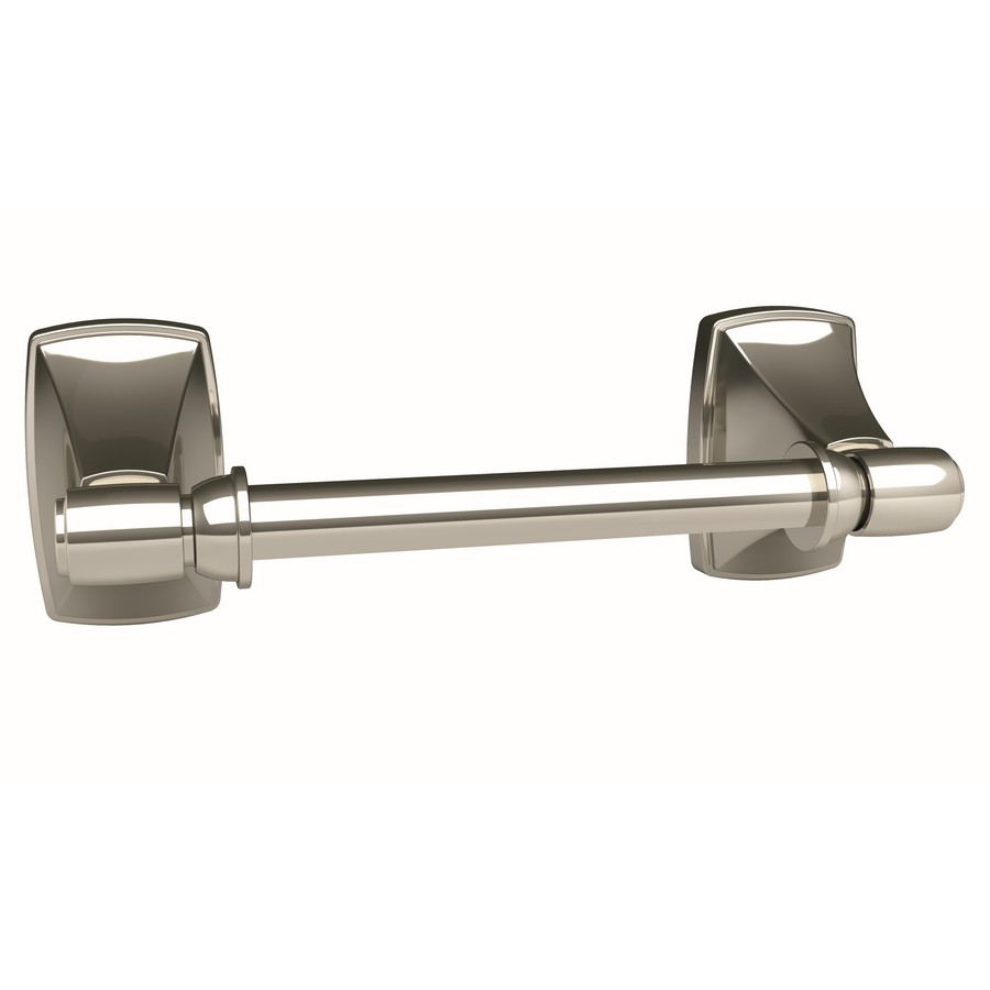 Clarendon Double Post Tissue Roll Holder 8-5/16" Long Polished Nickel Amerock BH26507PN