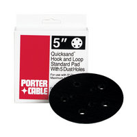 Porter Cable 13904, Sanding Pad, Porter Cable 5in 5-Hole, Hook &amp; Loop, Contour, Fits Porter Cable 333 &amp; 334