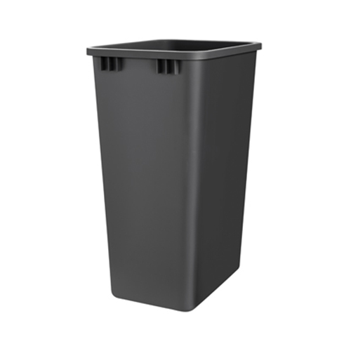 50 Quart Black Plastic Waste Containers and Lids Rev-A-Shelf 51-50-218