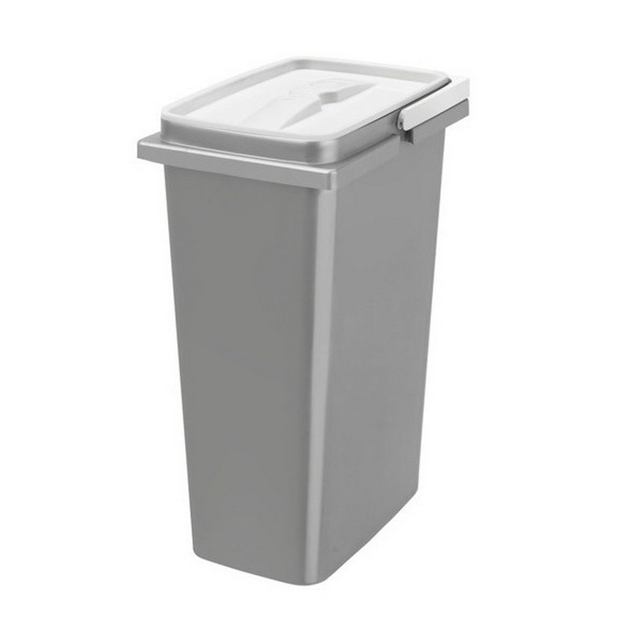 8 Liter Replacement Waste Bin with White Lid and Handle Rev-A-Shelf RV-8-1711-1