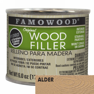 FamoWood 36141100 Wood Filler, Solvent Based, Alder, 6 oz (1/4 Pint)