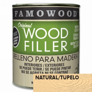 FamoWood 36011126 Wood Filler, Solvent Based, Natural / Tupelo, 1 Quart
