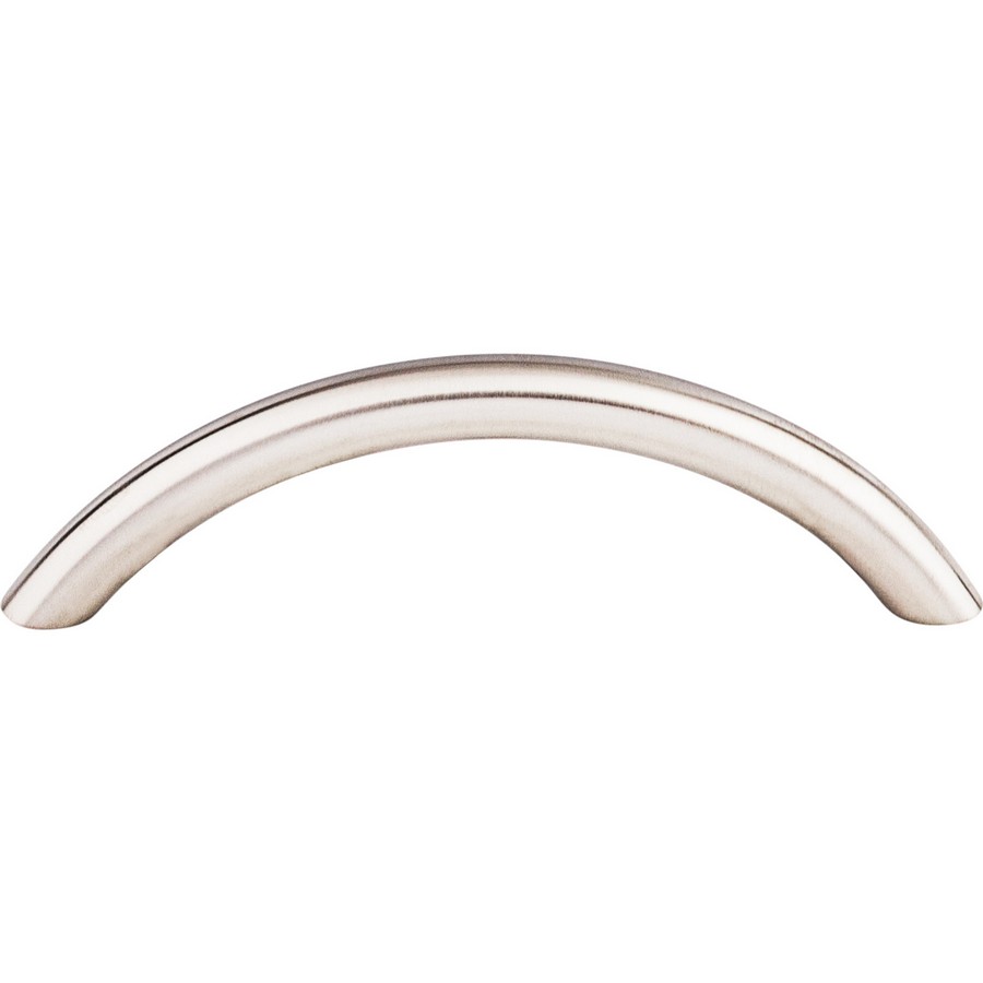Stainless Steel Solid Bowed Bar Pull 3-3/4" Center to Center Brushed Stainless Steel Top Knobs SS14