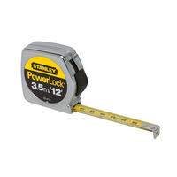 Stanley 33-215, Tape Measure, 12ft, Standard/Metric Read, 1/2 Wide Blade, Metal Case