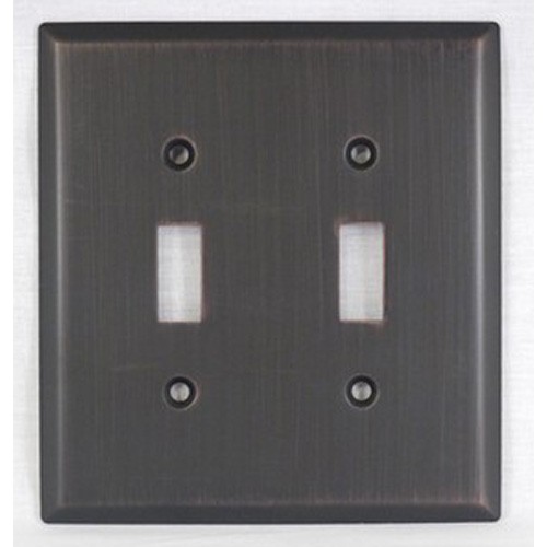 WE Preferred SZBH14-ORB, Double Switch Plate, Oil-Rubbed Bronze, Builders Hardware Collection