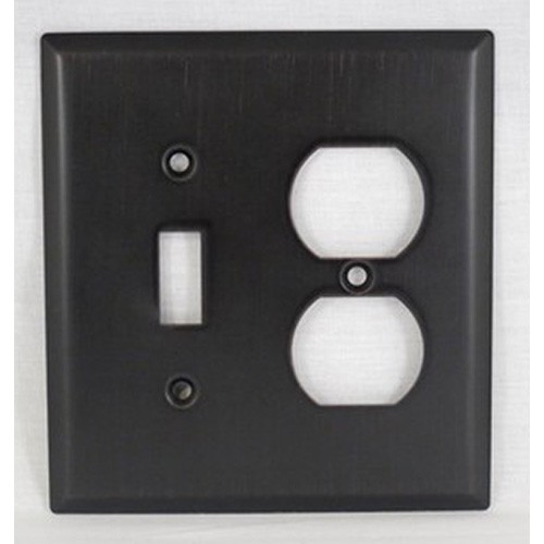WE Preferred SZBH17-ORB, Combo Switch/Outlet Plate, Oil-Rubbed Bronze, Builders Hardware Collection