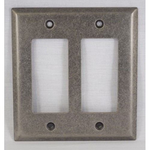 WE Preferred SZBH18-WN, Double Rocker/Decorator Plate, Weathered Nickel, Builders Hardware Collection