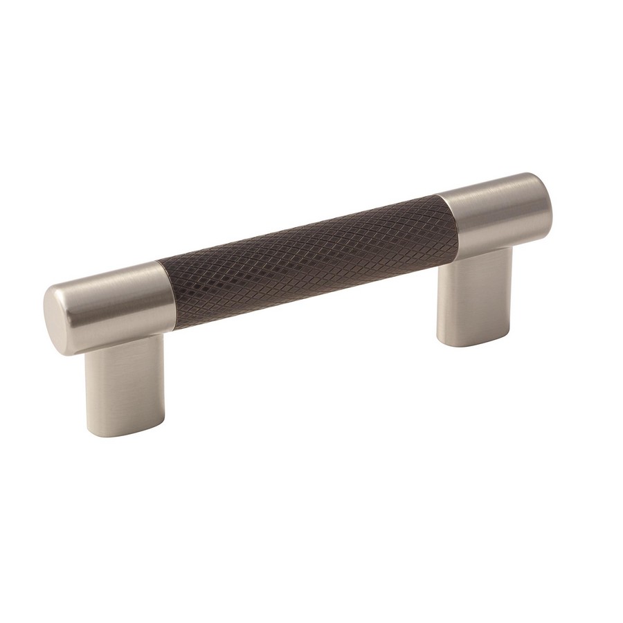 Esquire Pull 3" and 96mm Center to Center Oil Rubbed Bronze/Satin Nickel Amerock BP36557G10ORB