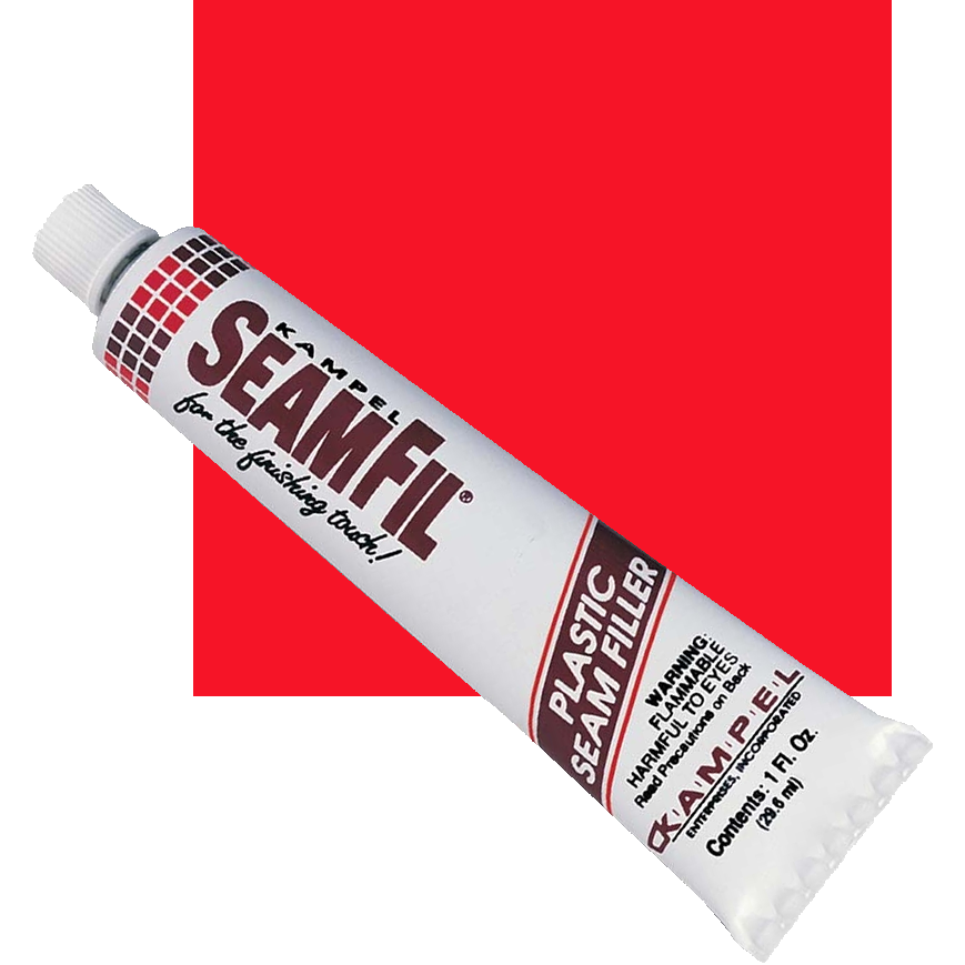 SeamFil Laminate Repairer Primary Red 1.0 oz Tube Kampel 937