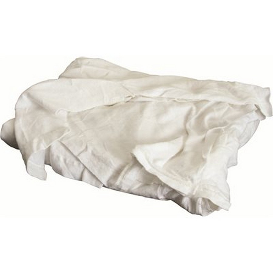 10 lb Knit Wiping Rags White Star Wipers RWKMC-10