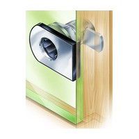 CompX Timberline CB-305 Timberline Lock, Glass Door Lock (up to 3/8 Thick) Cylinder Body Only, Bore Style, Horizontal Mount, Brass