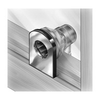 CompX Timberline CB-317 Timberline Lock, Glass Door Lock (up to 3/8 Thick) Cylinder Body Only, Bore Style, Vertical Mount, Satin Nickel
