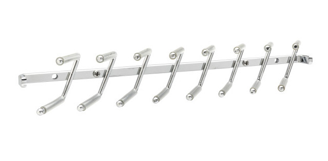 14" Deluxe Static Tie Rack Chrome Sidelines TRCSL-14NS-CR-1