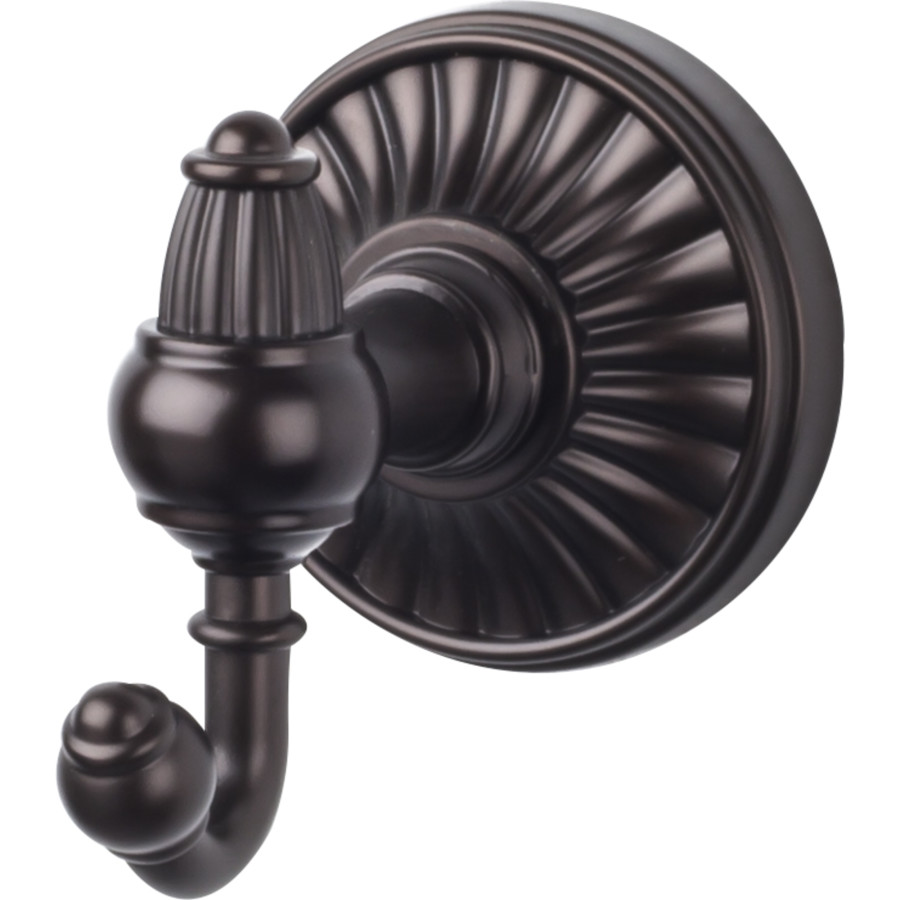 Tuscany Bath Double Hook 3" Long Oil Rubbed Bronze Top Knobs TUSC2ORB