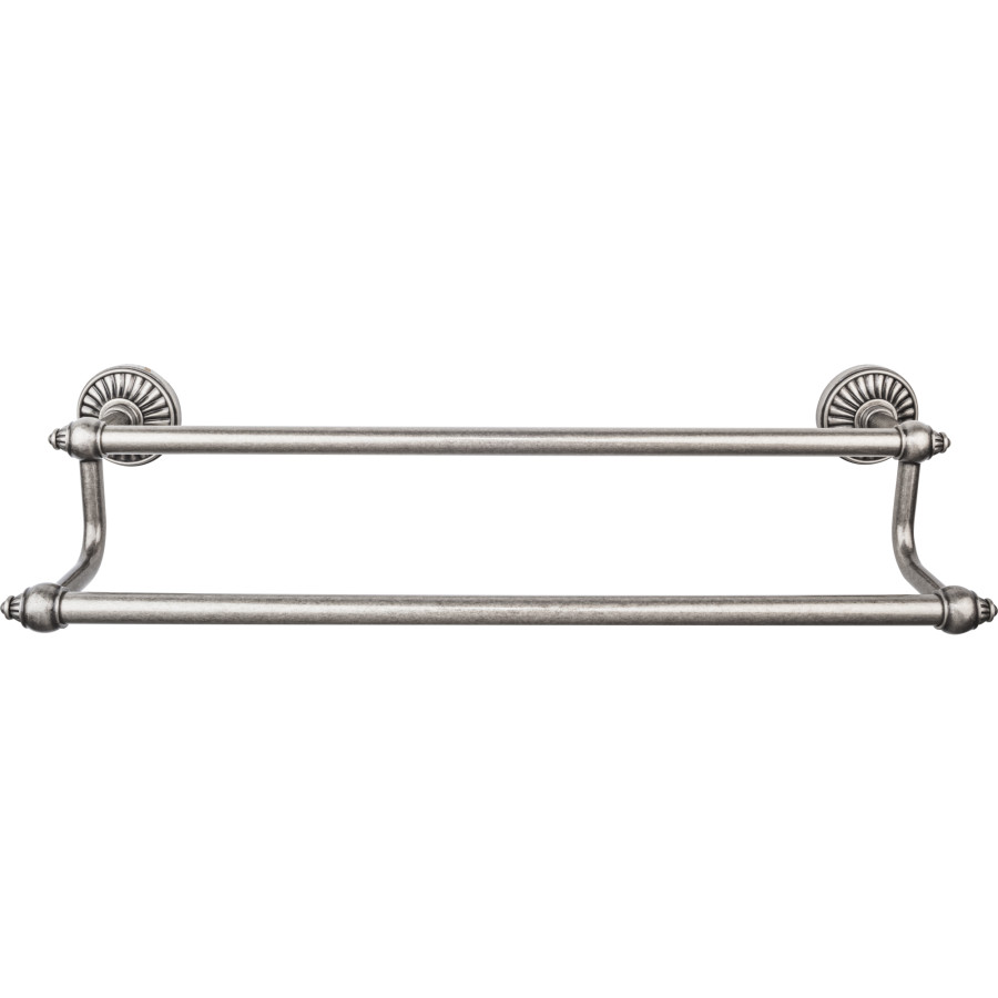 Tuscany Bath Double Towel Bar 24" Center to Center Antique Pewter Top Knobs TUSC9PTA