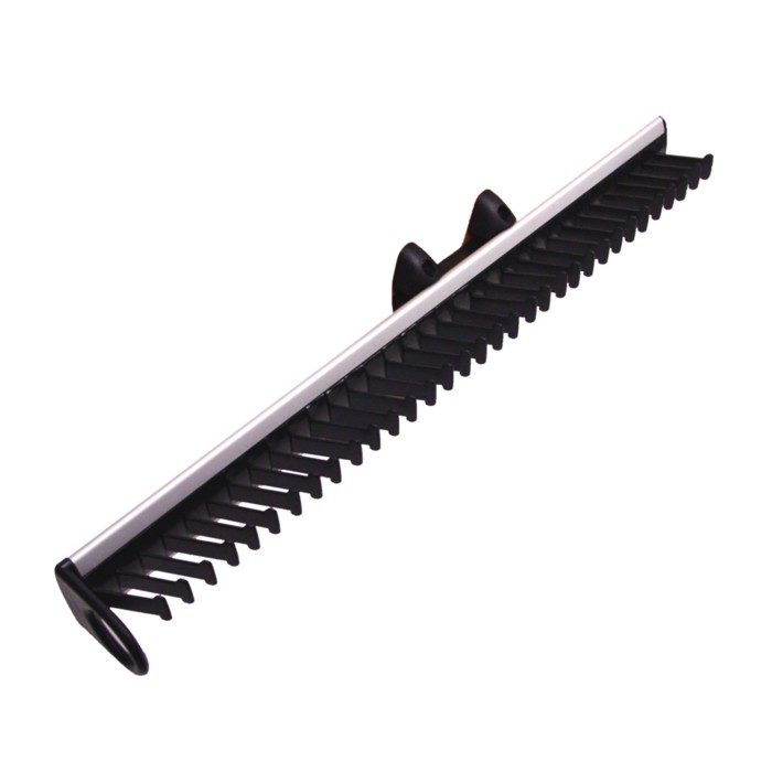 Sliding Tie Rack 18-1/2" Long Satin Aluminum/Black Plastic Epco TIE-1-A