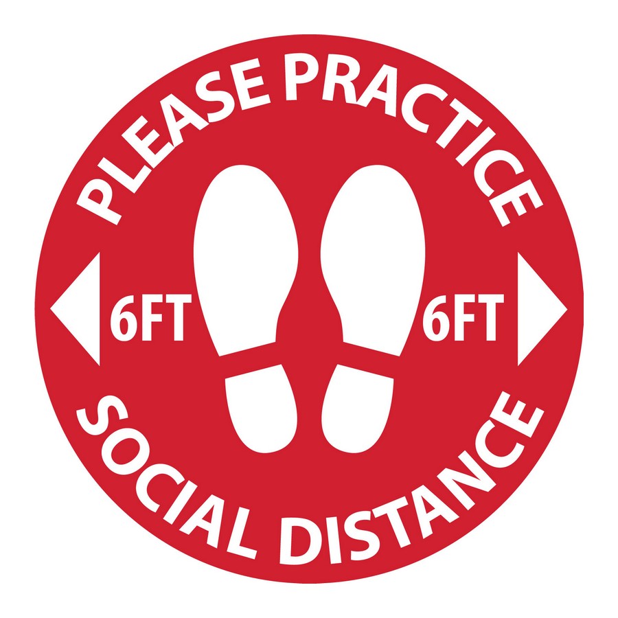 Virtual Led Sign Projector Lens Only: Social Distancing National Marker VSPL7