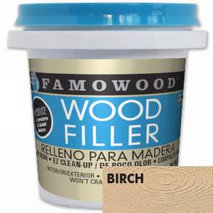 FamoWood 40042106 Wood Filler, Water Based, Birch, 6 oz. (1/4 Pint)