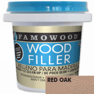 FamoWood 40042134 Wood Filler, Water Based, Red Oak, 6 oz. (1/4 Pint)