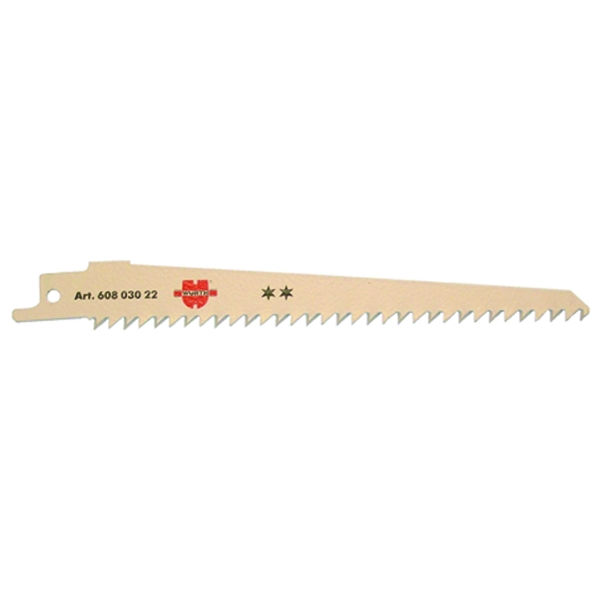 WE Preferred 608-030-022, 6 in 6 TPI Wood Cutting Sabresaw Blades, Card/5
