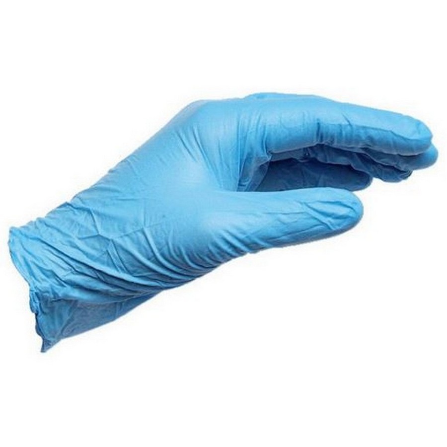 Blue Nitrile Disposable Gloves Size L Box of 100 WE Preferred 9501007138