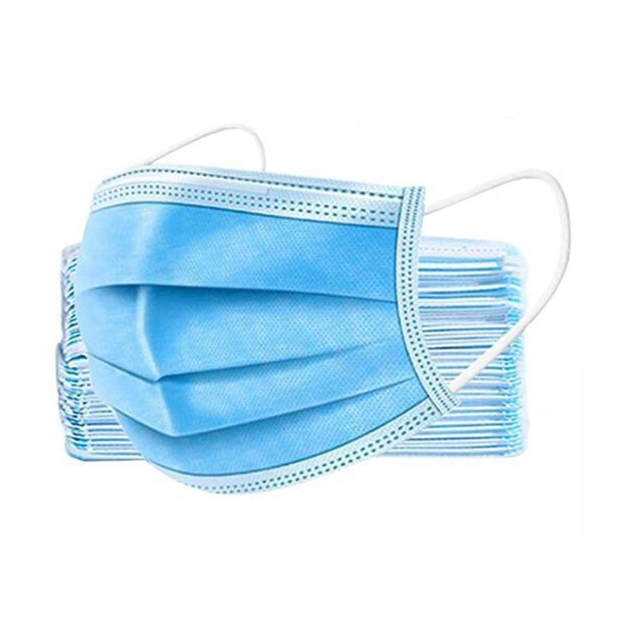 3-Ply Blue Pleated Disposable Mask Bulk-50 Masks WE Preferred