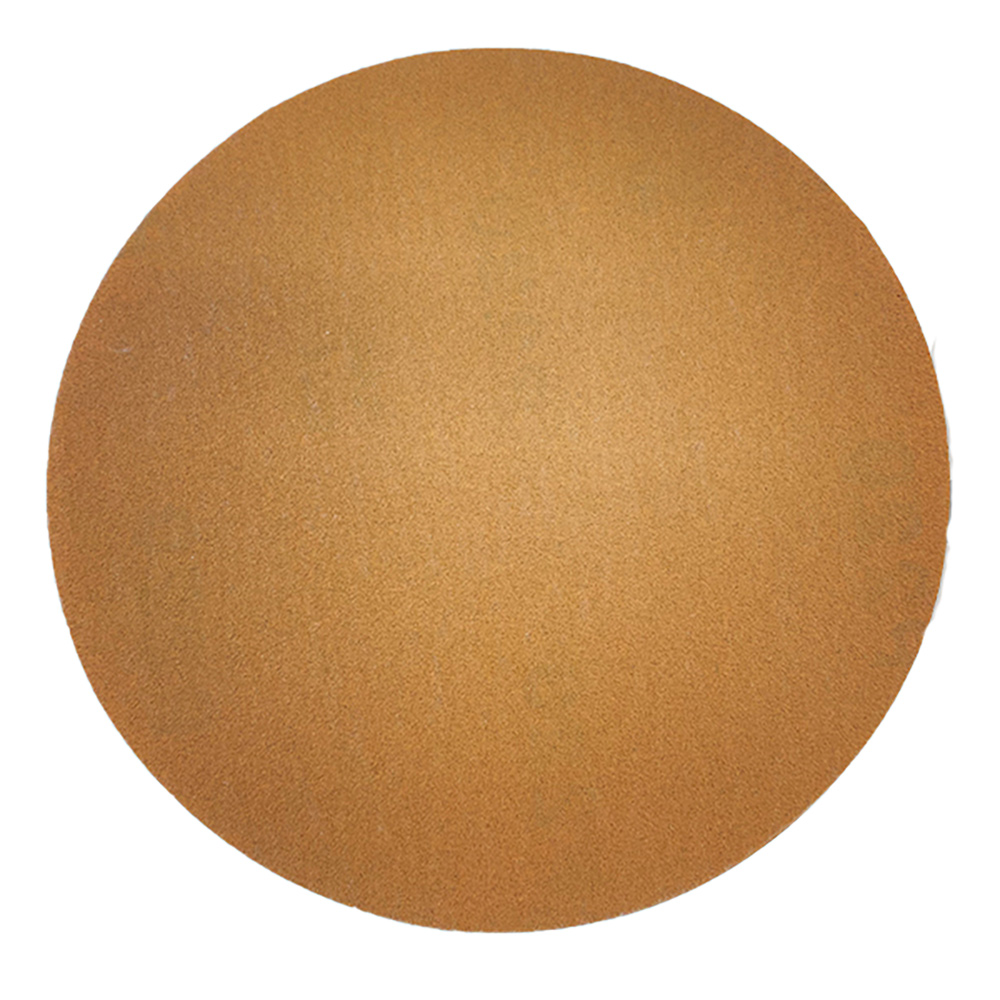 5" Gold Abrasive Discs Aluminum Oxide on C-Weight Paper No Hole 60 Grit 50/Box WE Preferred