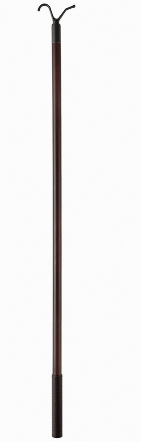Beech Wood Hanger Rod with Hook and Leather Sleeve 38-3/16" Long Wenge/Moka Brown Leather Salice YE80DBAA23A1B