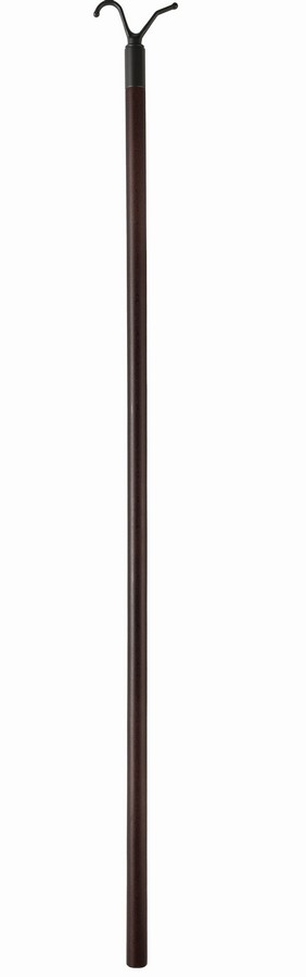 Beech Wood Hanger Rod with Hook 38-3/16" Long Wenge Finish Salice YE80DBAA0270B