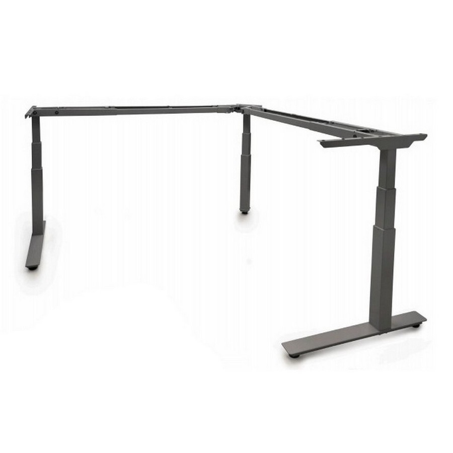 Allegretto Height Adjustable 3 Leg Table Frame Kit 24" Foot Size Silver Knape and Vogt TCLS24A36S