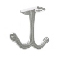 Double Ceiling Coat and Hat Hook 1-3/8" Long with Screws Brushed Nickel Epco CH301-ZBN-2
