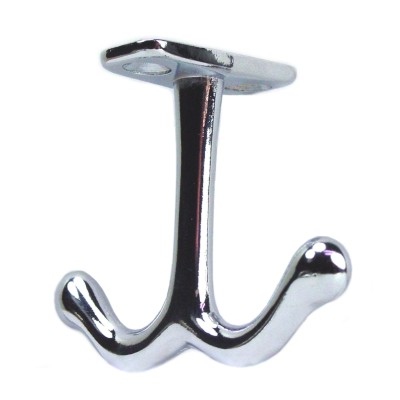 Double Ceiling Coat and Hat Hook 1-3/8" Long with Screws Polished Chrome Epco CH301-ZC-2