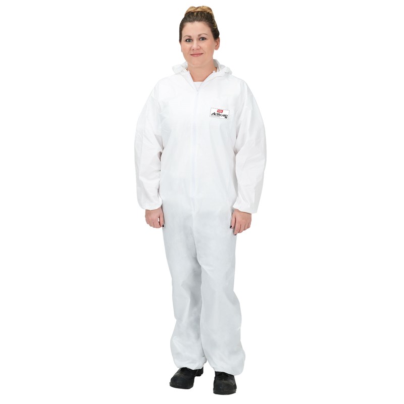 Disposable Coveralls with Hood Size 2 X Large White WE Preferred 0931285667961 1