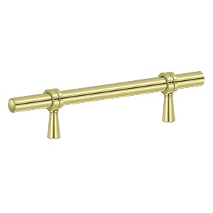 Deltana P311U3, Adjustable Bar Pull 3" to 6-1/4" (76mm - 159mm) Centers, Polished Brass