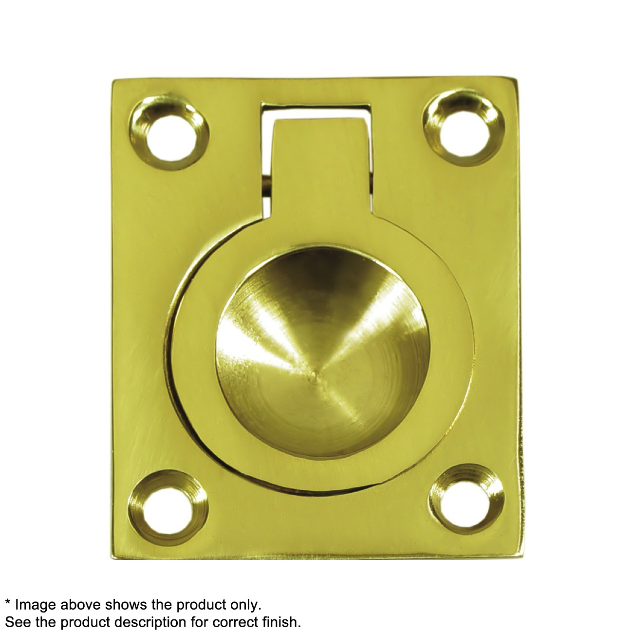 Deltana FRP25U5, Flush Ring Pull, 2-1/2 x 1-7/8, Antique Brass