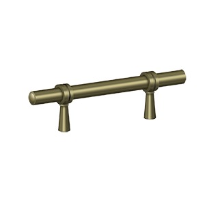 Deltana P310U5, Adjustable Bar Pull 2" to 4-1/4" (59mm - 108mm) Centers, Antique Brass