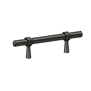 Deltana P310U10B, Adjustable Bar Pull 2" to 4-1/4" (59mm - 108mm) Centers, Oil Rubbed Bronze