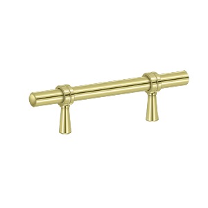 Deltana P310U3, Adjustable Bar Pull 2" to 4-1/4" (59mm - 108mm) Centers, Polished Brass