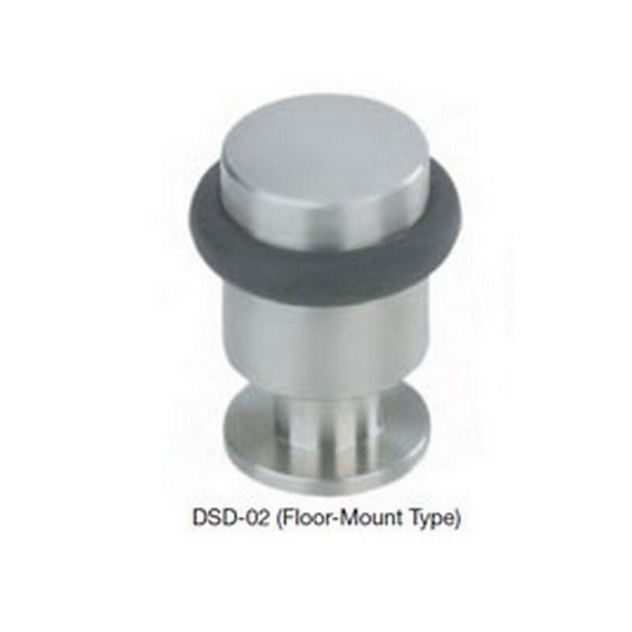 DSD Floor Mount Door Stop 1-3/8" Dia Satin Stainless Steel Sugatsune DSD-02/S