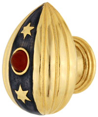 Emenee FAB1001-MG, Knob, Faberge Easter Egg Pendant, Museum Gold