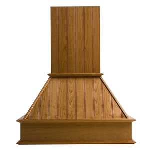 Straight Front Nantucket 30" Wide Hickory Wood Wall Mount Range Hood with Broan Liner Omega National R2330SMB1HUF1