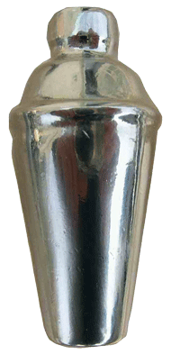 Emenee LU1253POL, Knob, Martini Shaker, Polished Silver