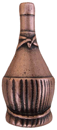 Emenee LU1254AGB, Knob, Chianti Bottle, Aged Brass